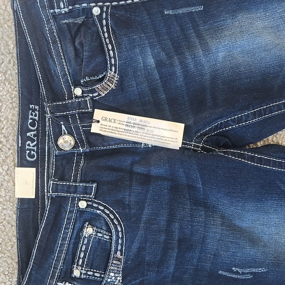 NWT Grace In LA Blue Bootcut Jeans Size 27 - Picture 3 of 12